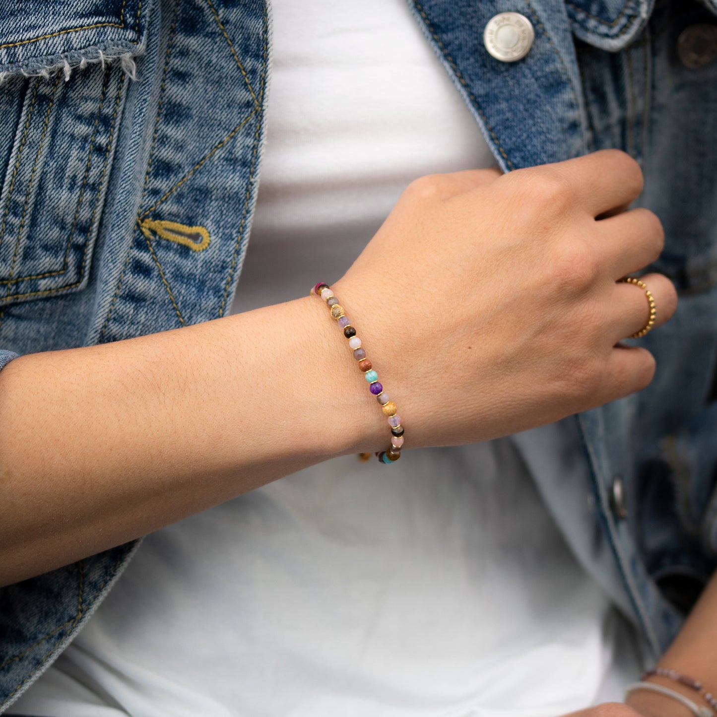 BRACCIALE MULTICOLOR ORO PIETRE MISTE CAORLE THE SMALL VENICE - Million Dreams Caorle