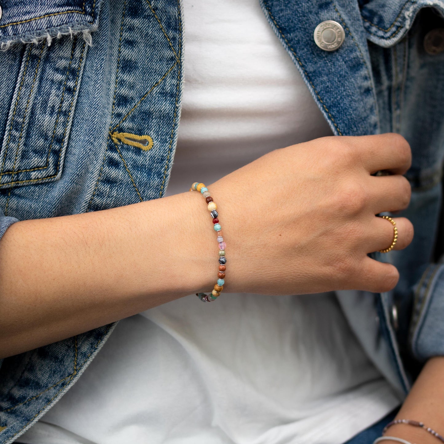 BRACCIALE MULTICOLOR ARGENTO PIETRE MISTE CAORLE THE SMALL VENICE - Million Dreams Caorle