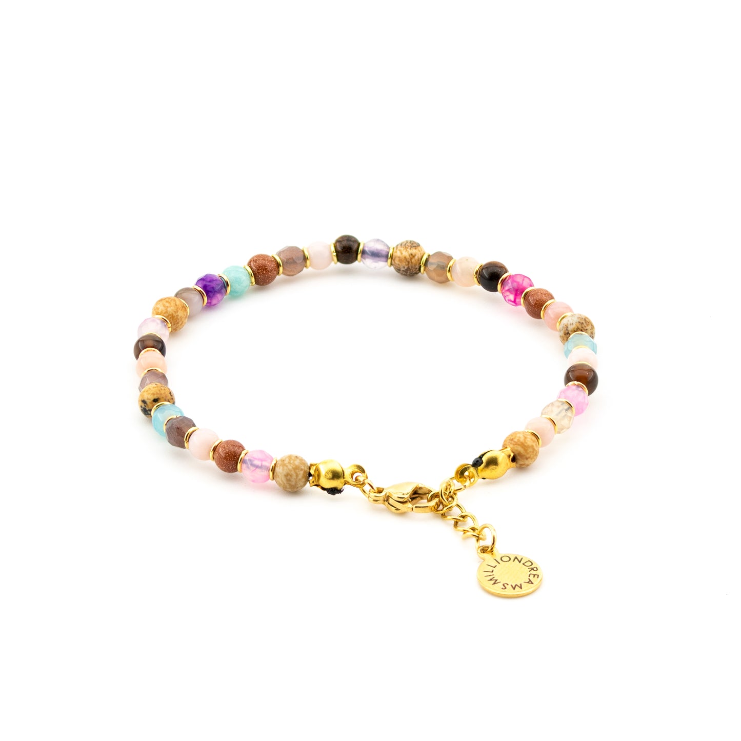 BRACCIALE MULTICOLOR ORO PIETRE MISTE CAORLE THE SMALL VENICE - Million Dreams Caorle
