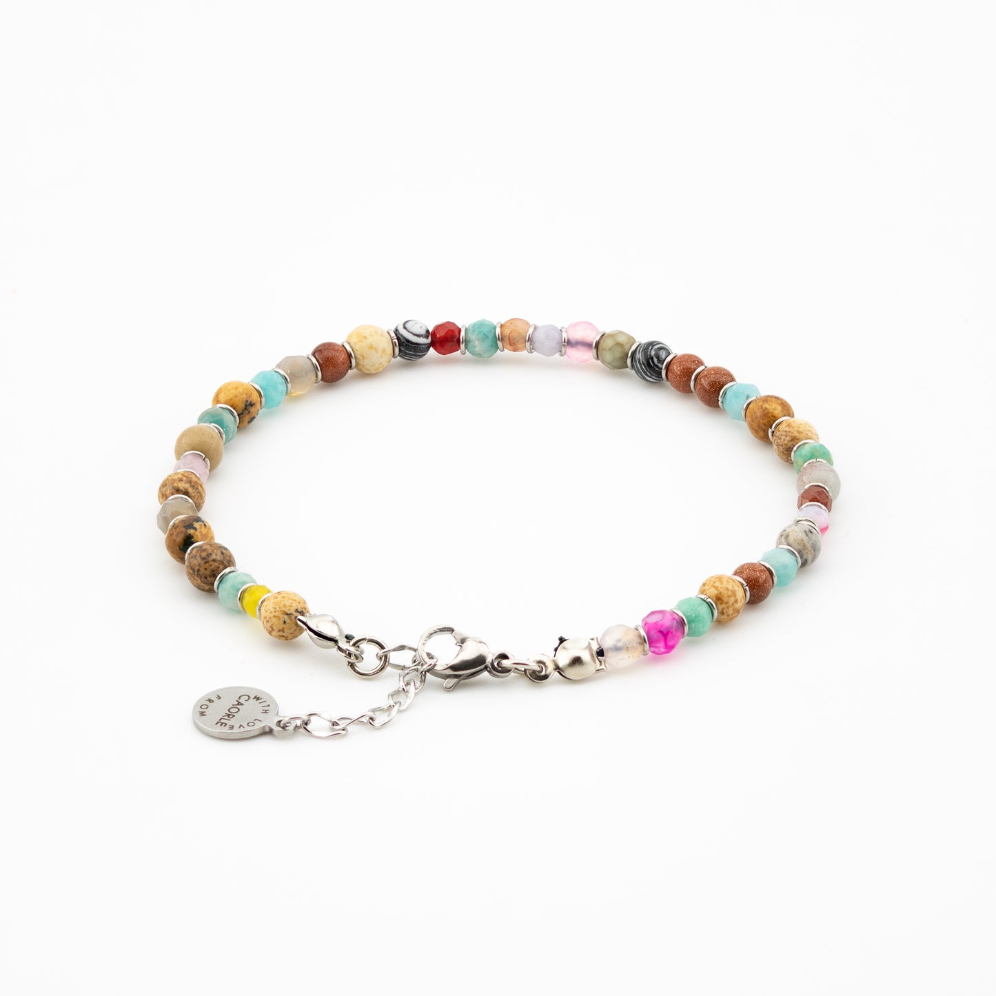 BRACCIALE MULTICOLOR ARGENTO PIETRE MISTE CAORLE THE SMALL VENICE - Million Dreams Caorle