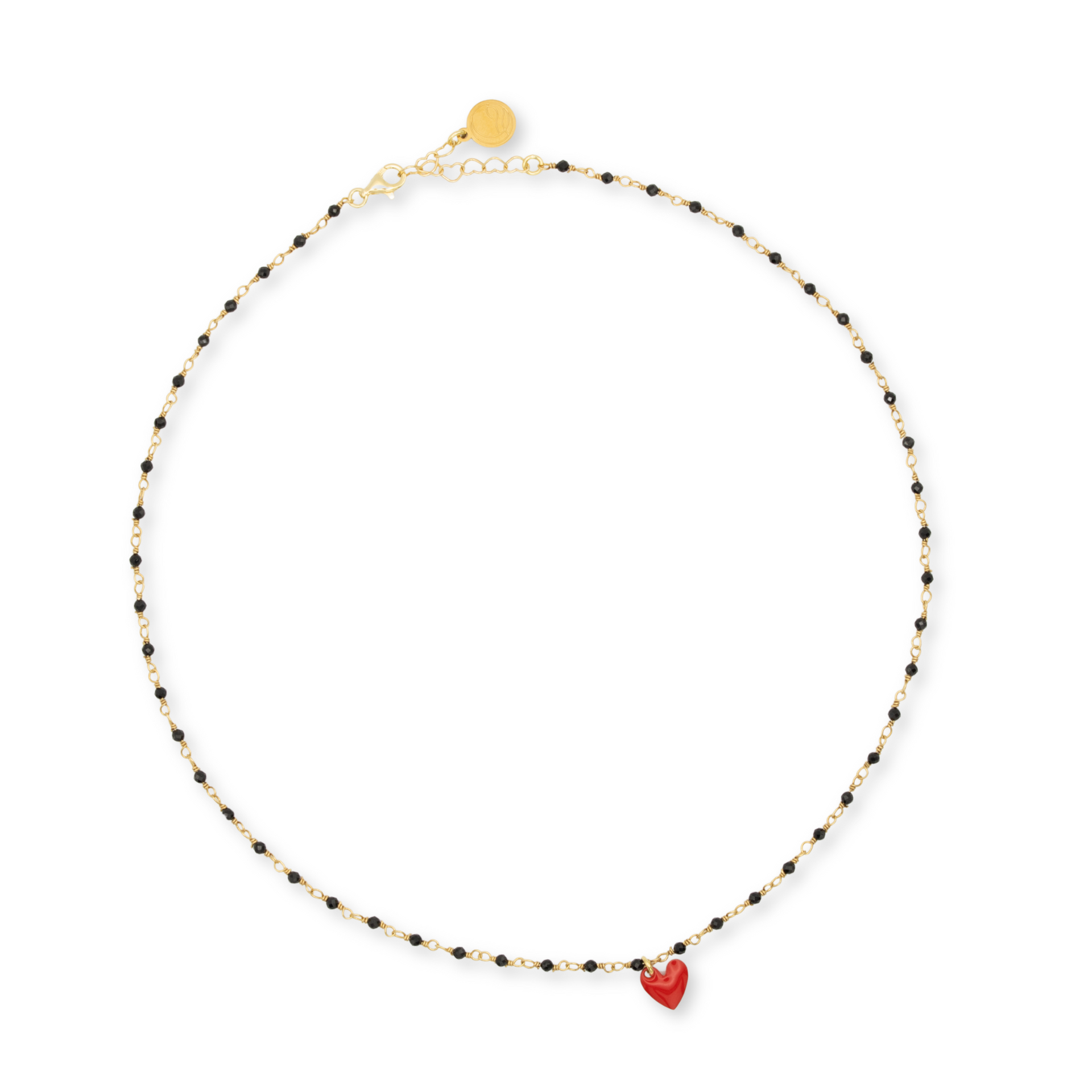 GIROCOLLO SPINELLO NERO & CUORICINO ROSSO CUORE - Million Dreams Caorle