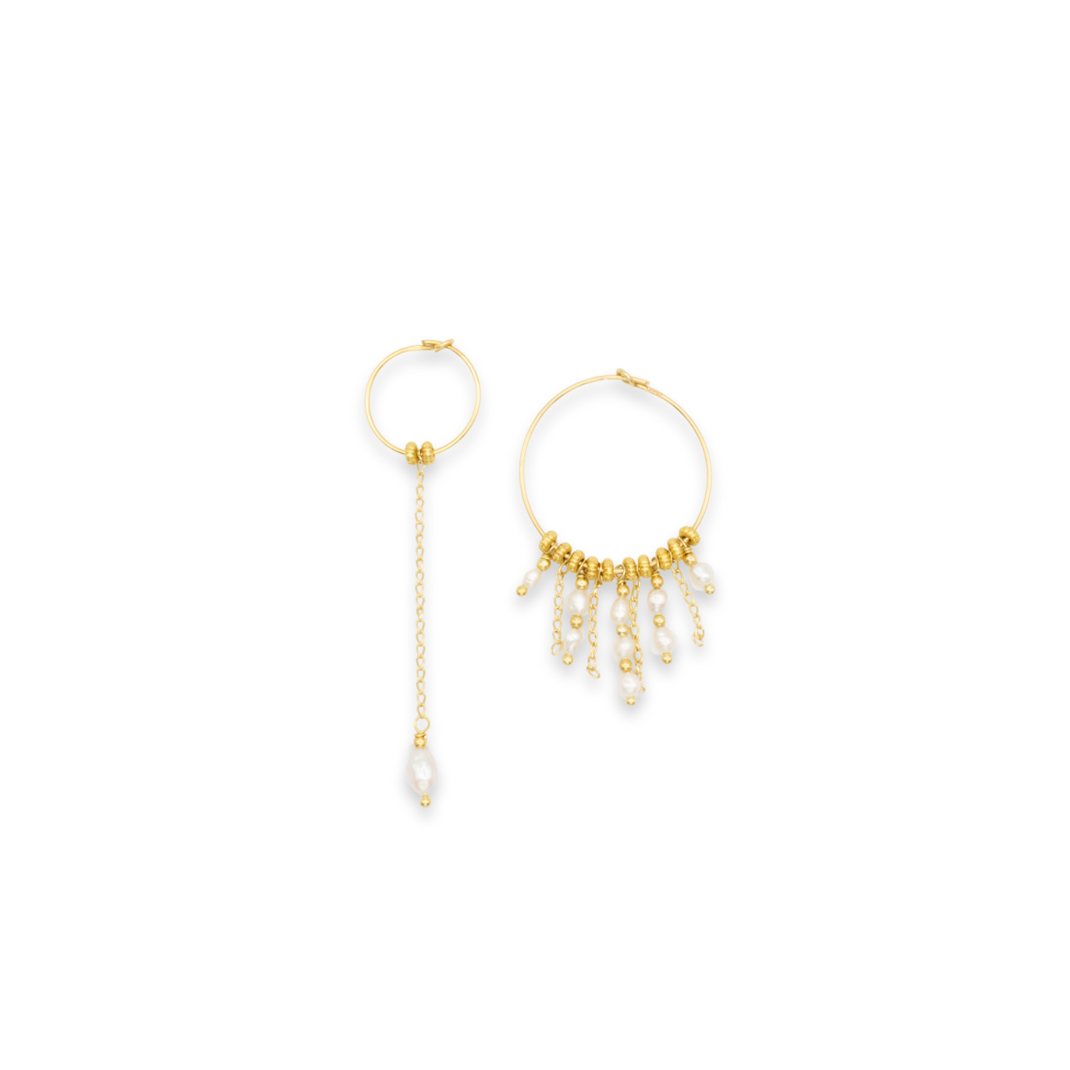 ORECCHINI SPAIATI PERLE DI FIUME COLLEZIONE CUORE - Million Dreams Caorle