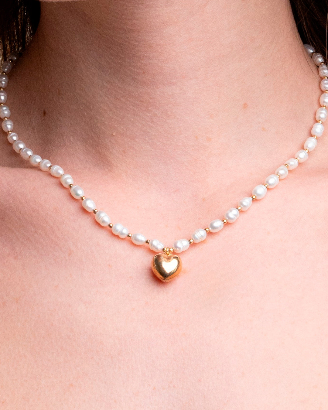 Collana Girocollo Perle di Fiume con Ciondolo Cuore | Collezione Cuore - Million Dreams Caorle