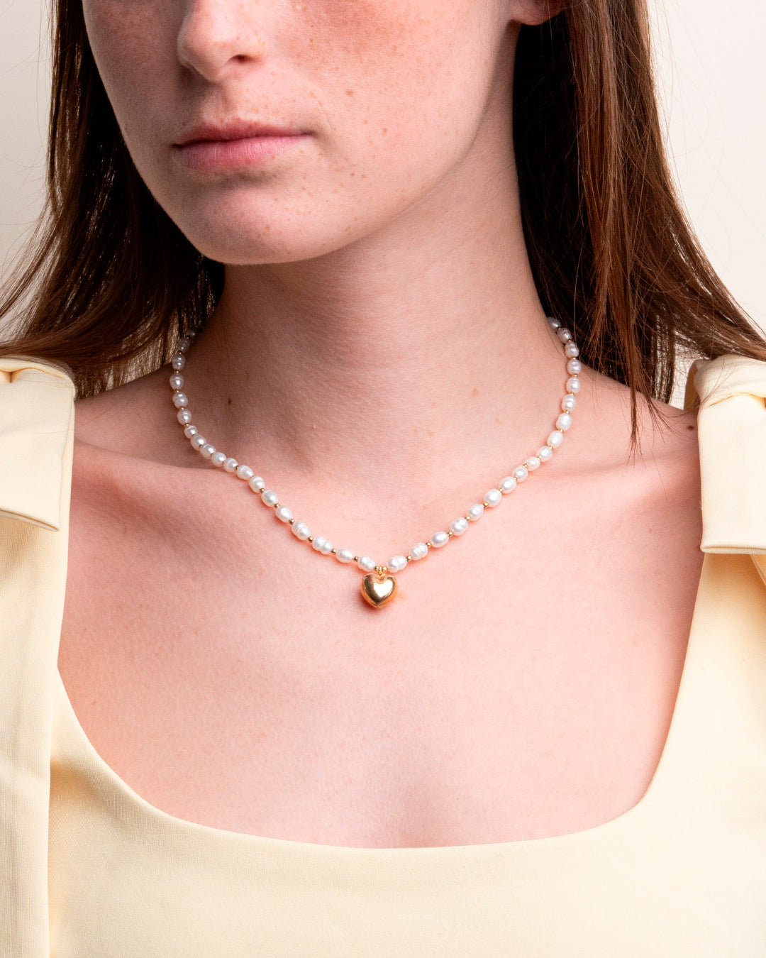 Collana Girocollo Perle di Fiume con Ciondolo Cuore | Collezione Cuore - Million Dreams Caorle