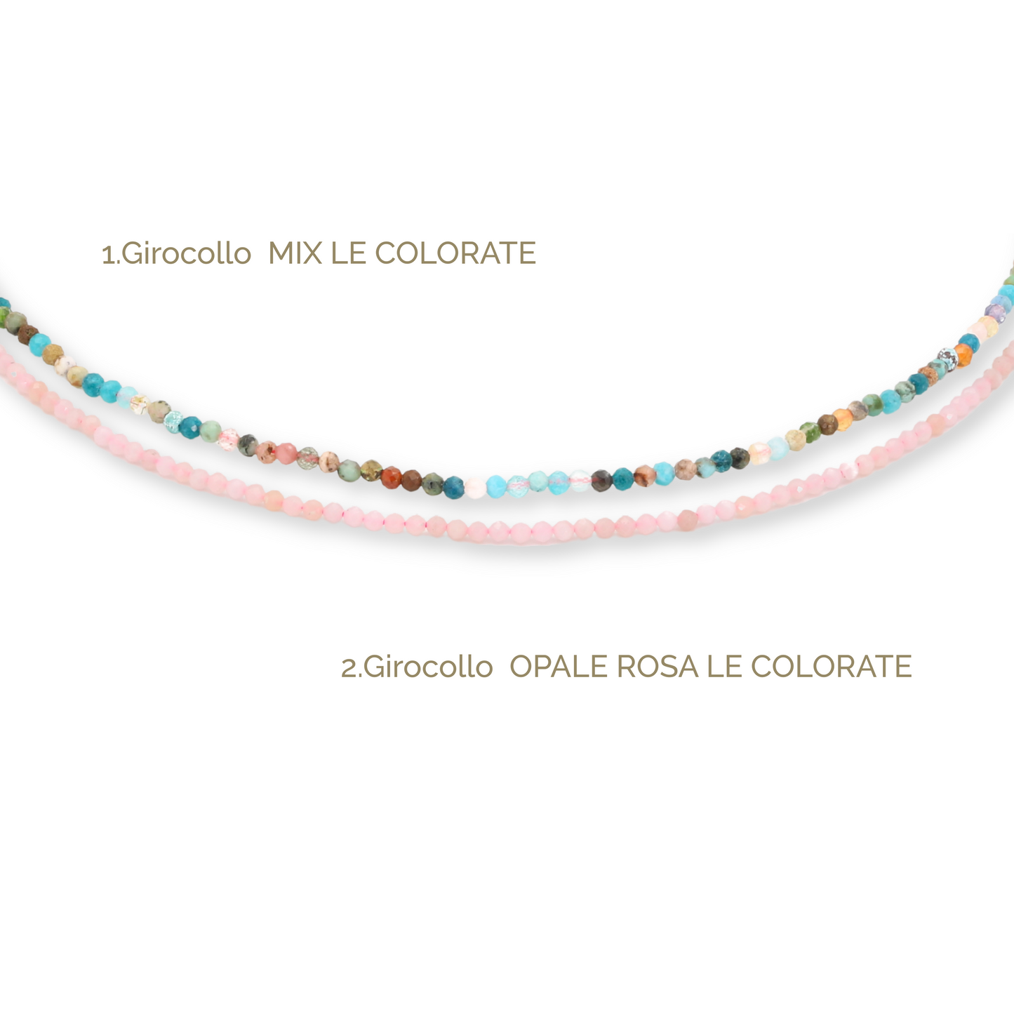 SET GIROCOLLO ARCOBALENO ROSA LE COLORATE