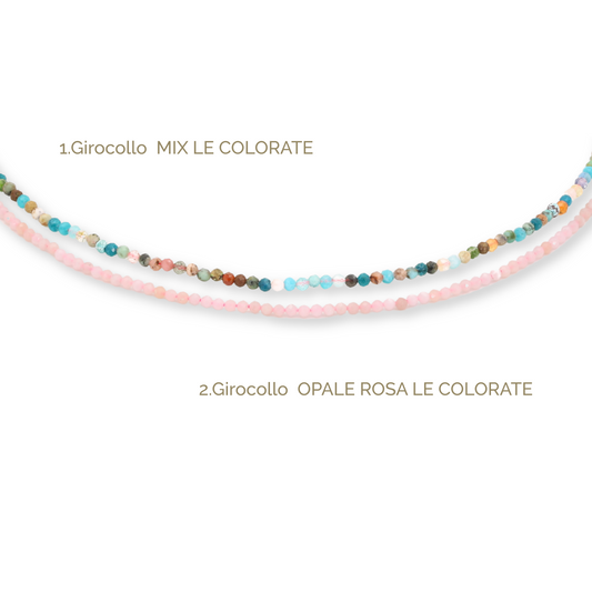 SET GIROCOLLO ARCOBALENO ROSA LE COLORATE