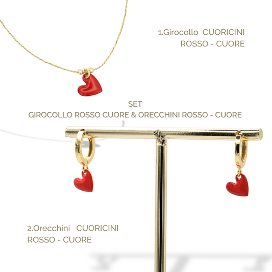 SET ROSSO PASSIONE CUORE