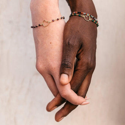 BRACCIALE ROSARIO CUORE