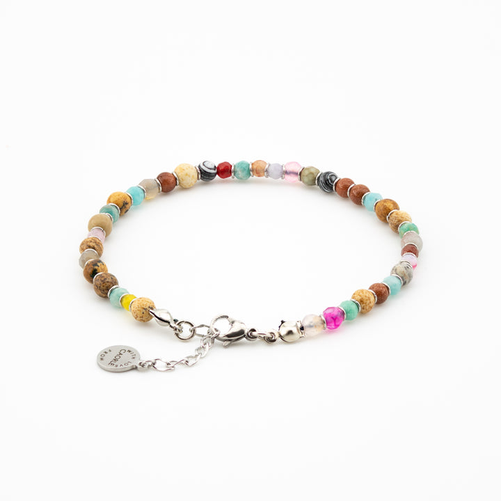 BRACCIALE MULTICOLOR ARGENTO PIETRE MISTE CAORLE THE SMALL VENICE - Million Dreams Caorle